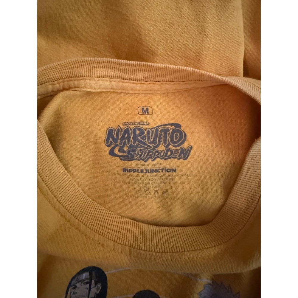Naruto Shippuden Men's Md Yellow Graphic T-Shirt – Flaws - Small Holes - Picture 11 of 11